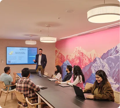 Team in a meeting room